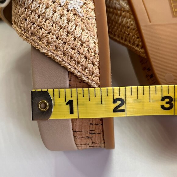 Dolce Vita Ralli Woven Buckle Platform Sandal Size 7 Beige Casual Comfort - Picture 12 of 14